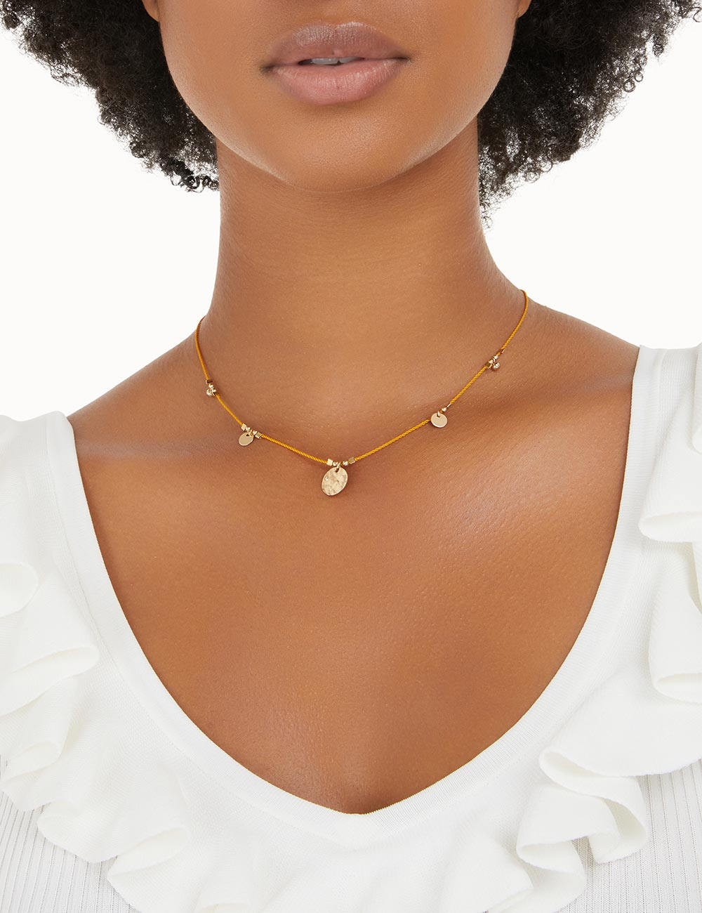 Five Charm Corded Necklace