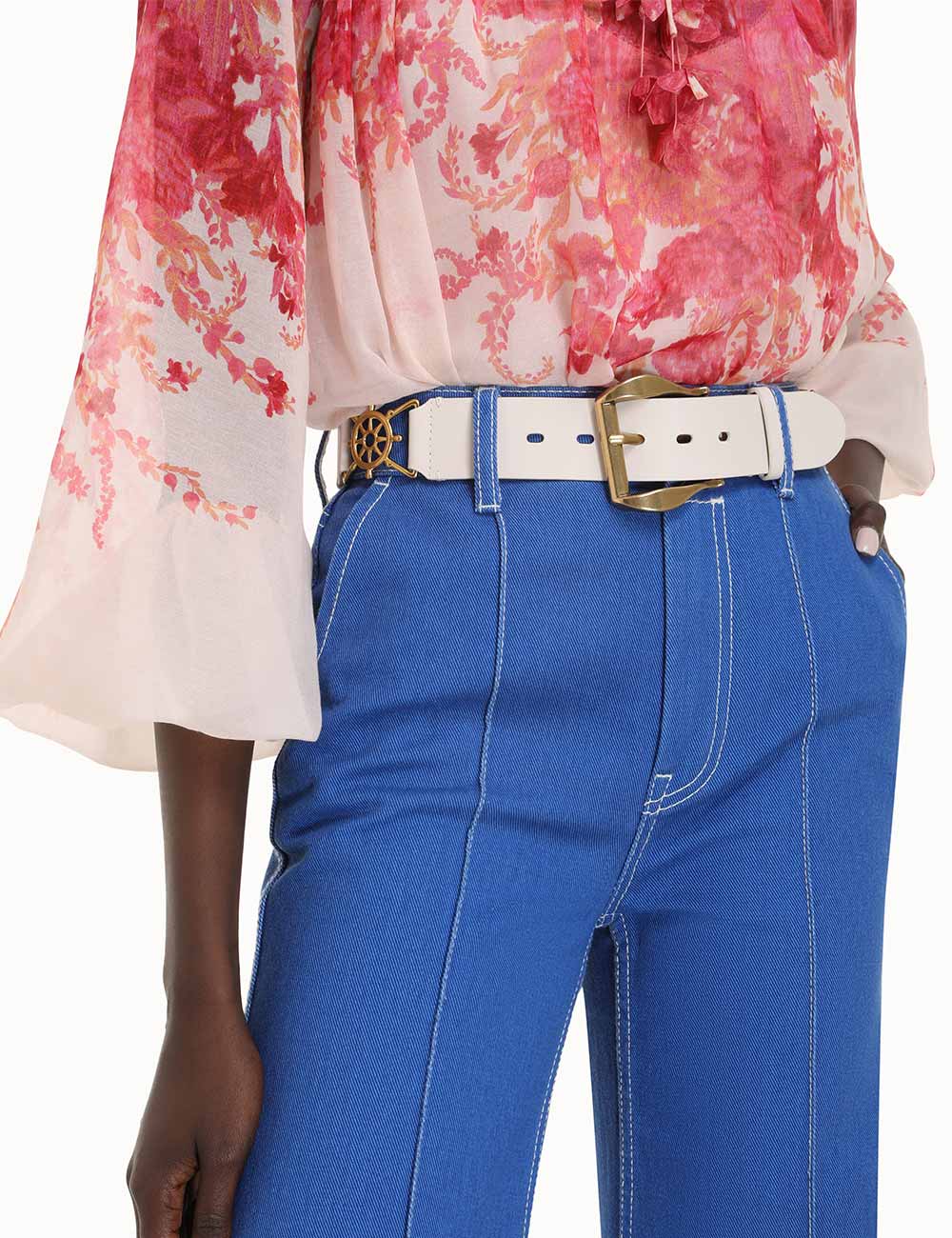 Nautical Wide Waist Belt