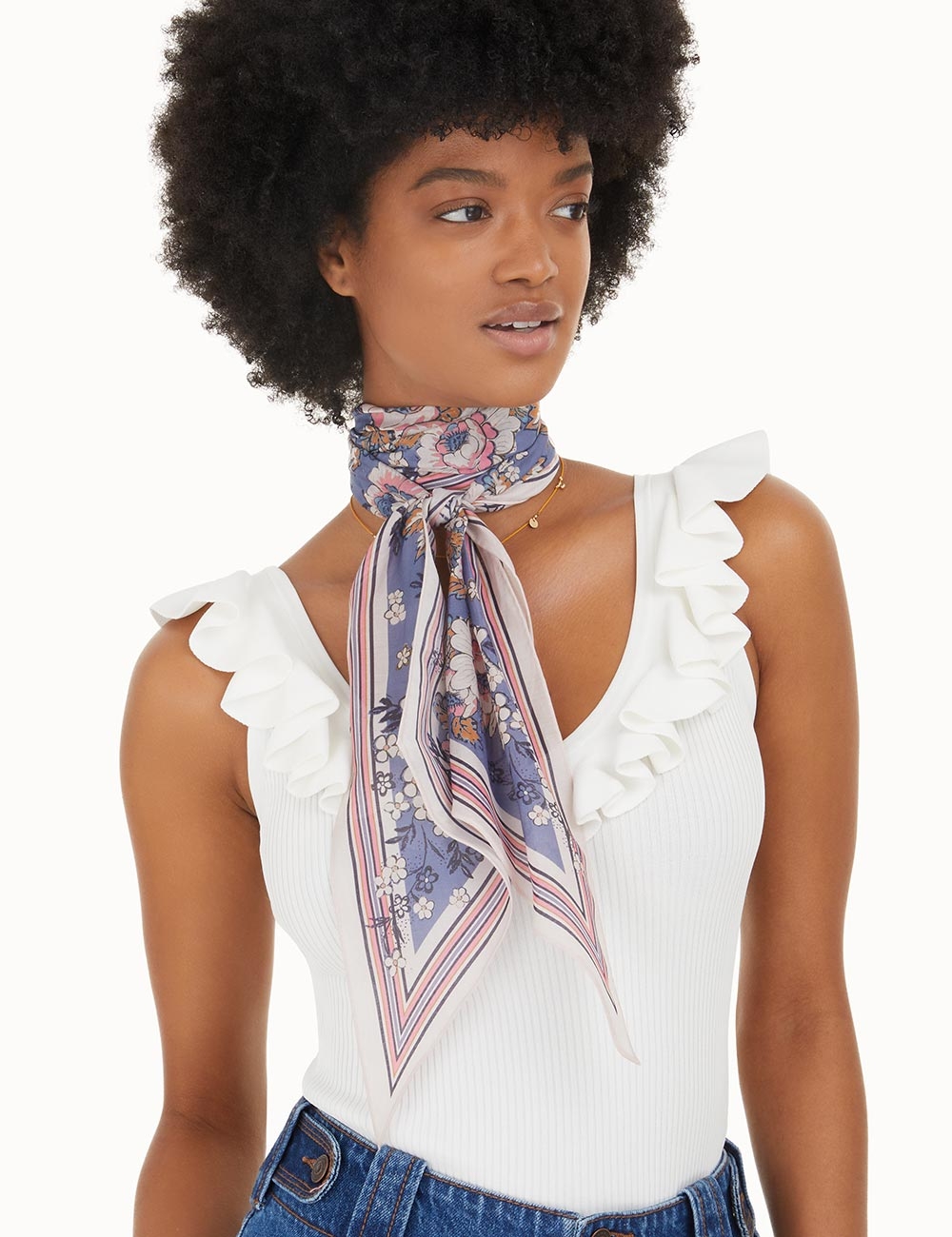 Silk Cotton Neck Scarf