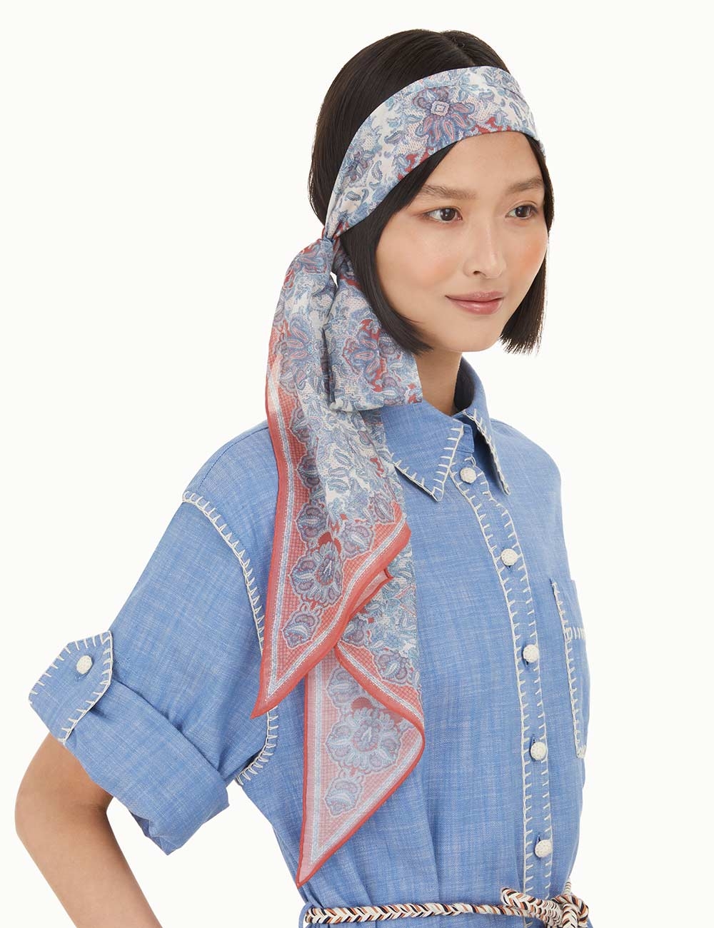 Silk Cotton Neck Scarf