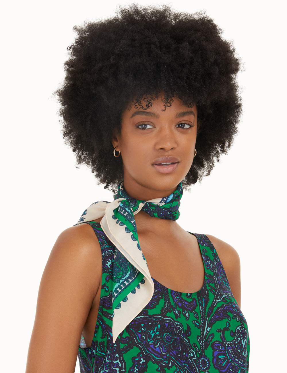 Silk Cotton Square Scarf