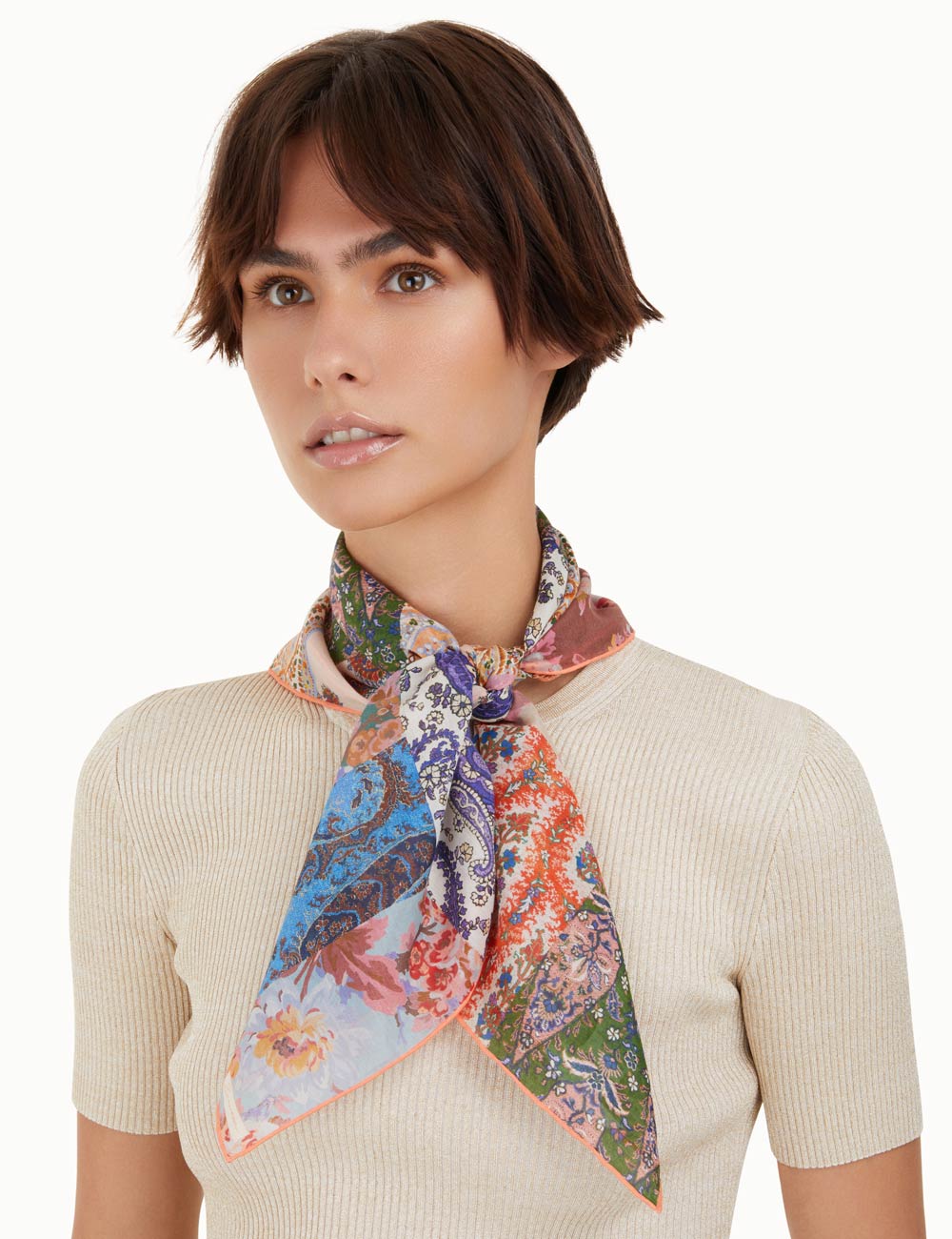 Cotton square scarf hot sale