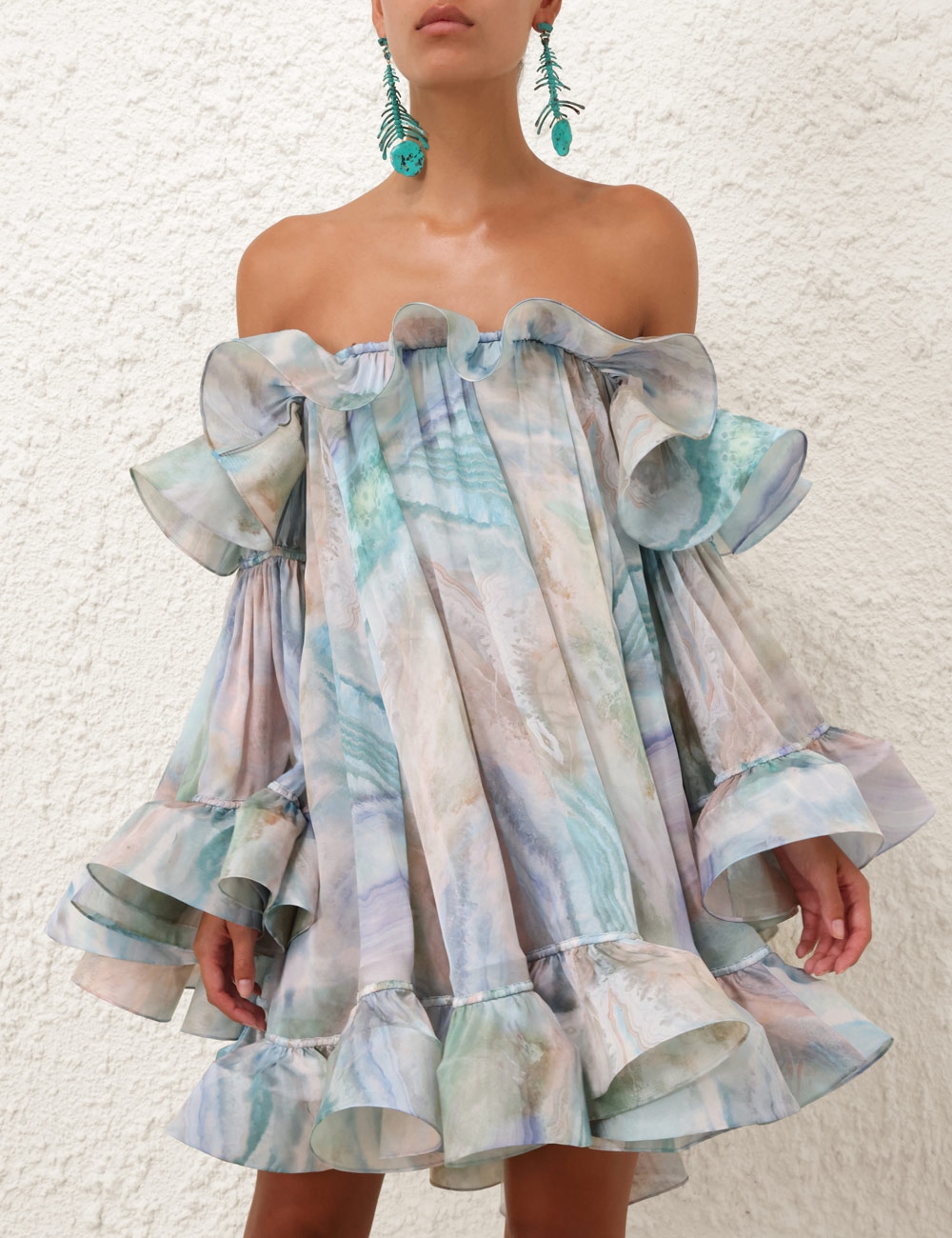 ZIMMERMANN Illuminate ミニドレス | ブルー | FARFETCH JP