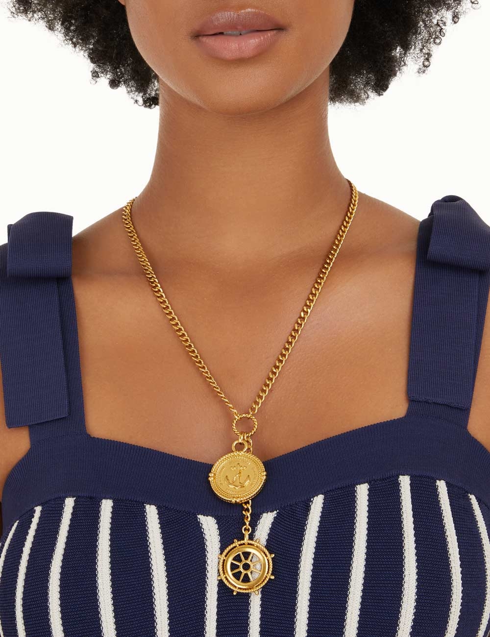 Nautical Duo Drop Necklace 