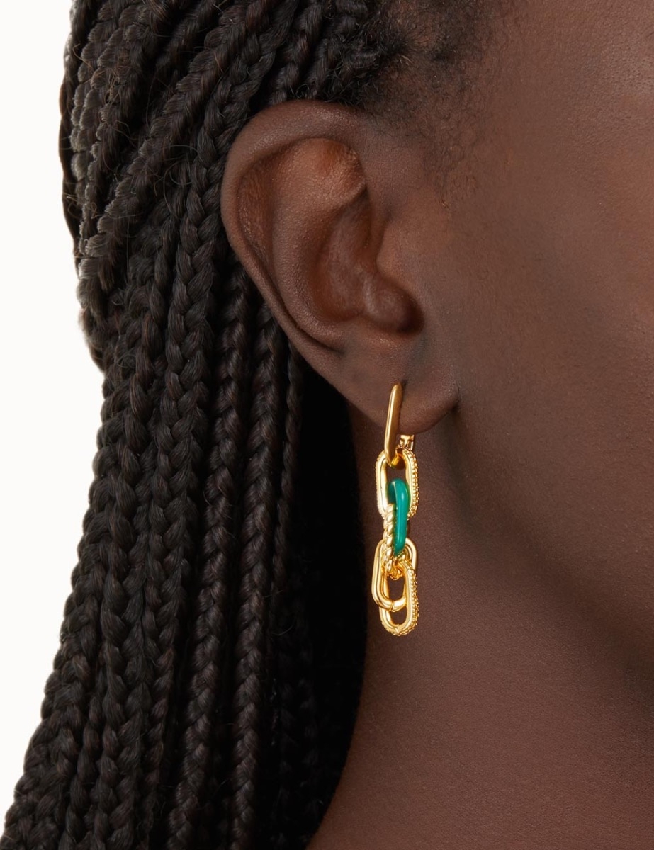 Collage Chain Link Earrings