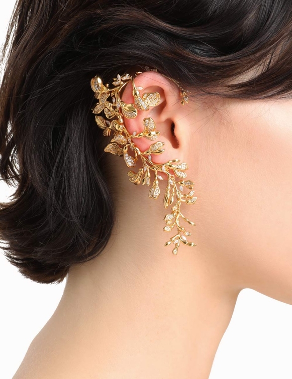 Large Floral Ear Cuff
