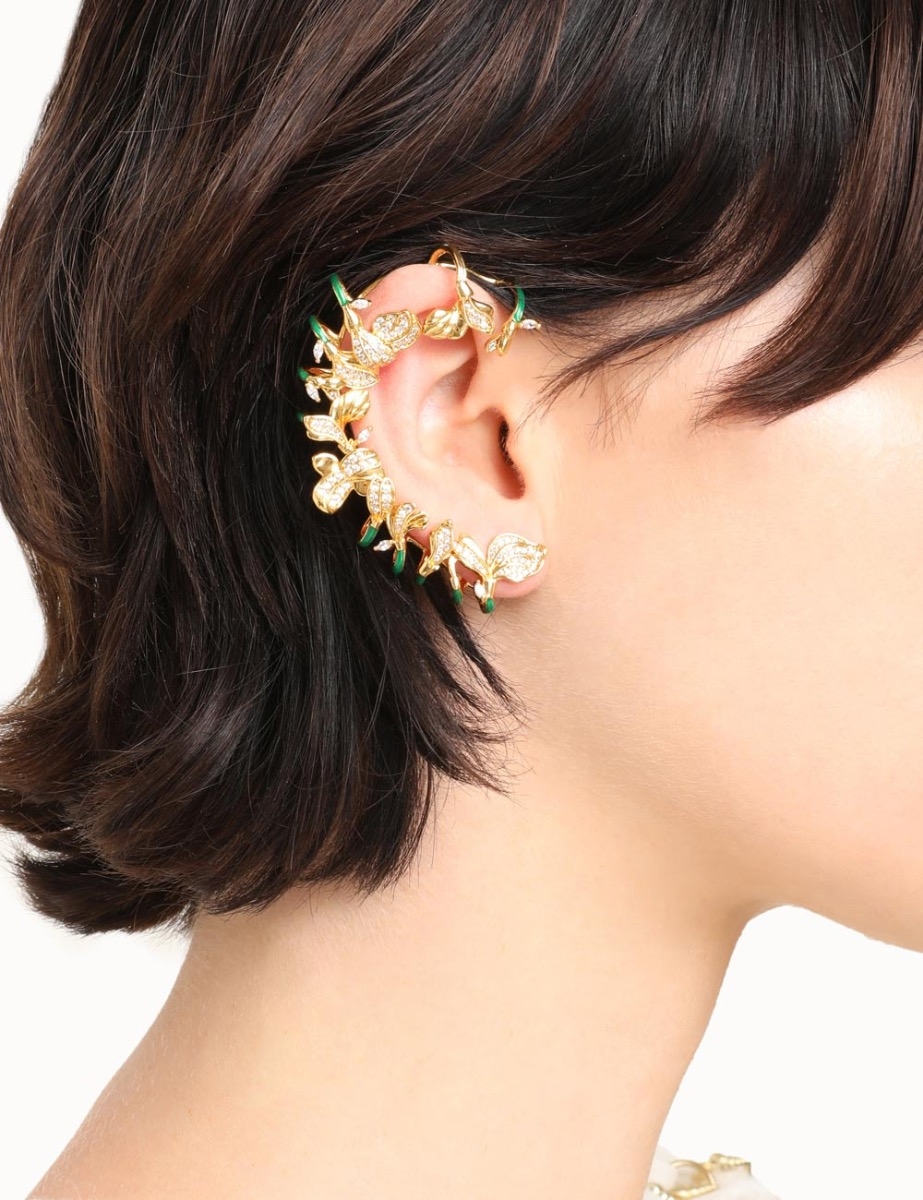 Small Floral Ear Cuff