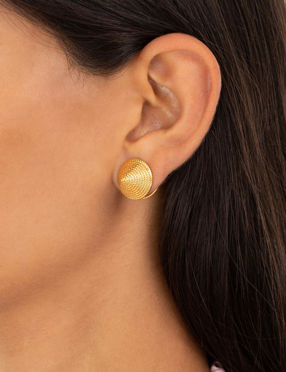 Spiral Rope Cone Earrings