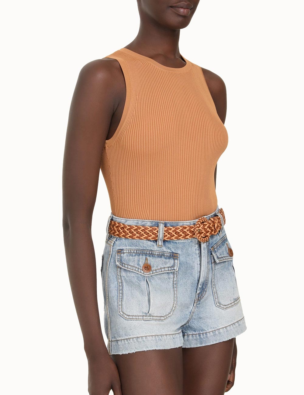 Braided Leather Jean Belt