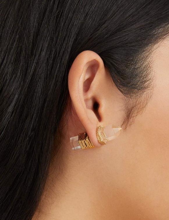 Crystal Quartz Studs Earrings