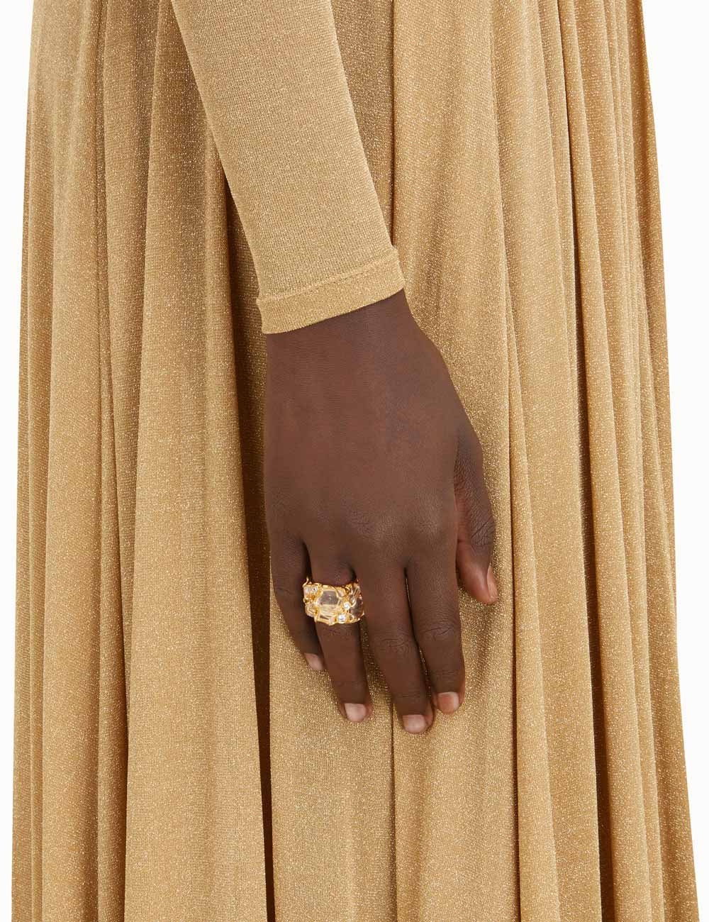 Crystal Swirl Ring