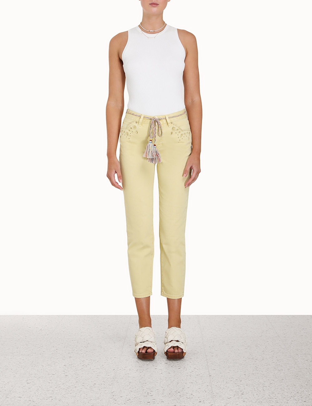 Clover Scallop Stovepipe Jean