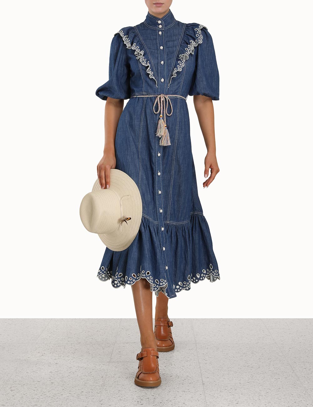 Laurel Scallop Midi Dress