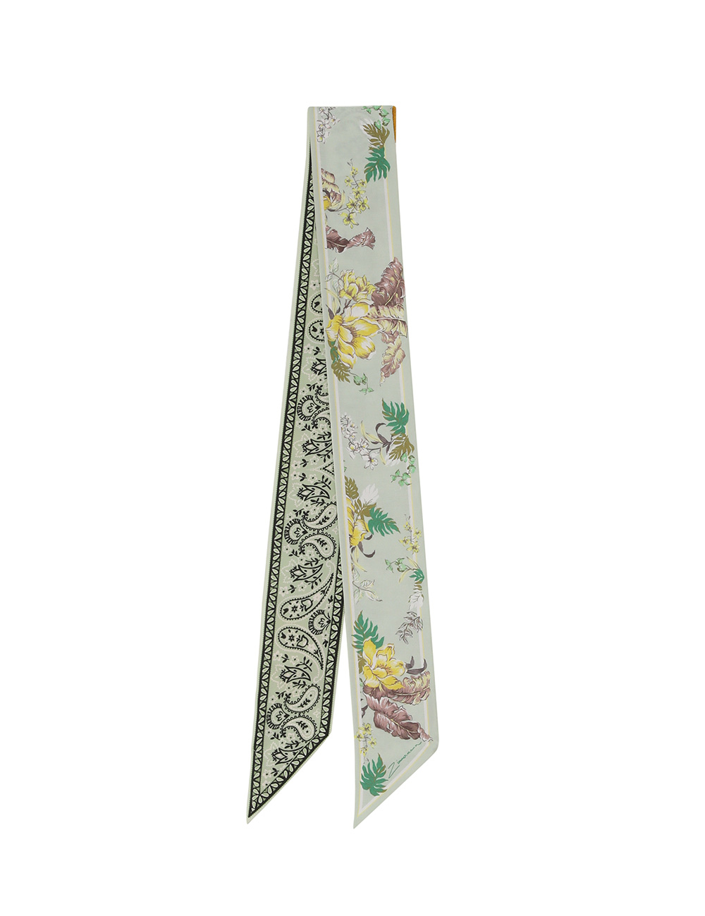 Printed Silk Ribbon Scarf