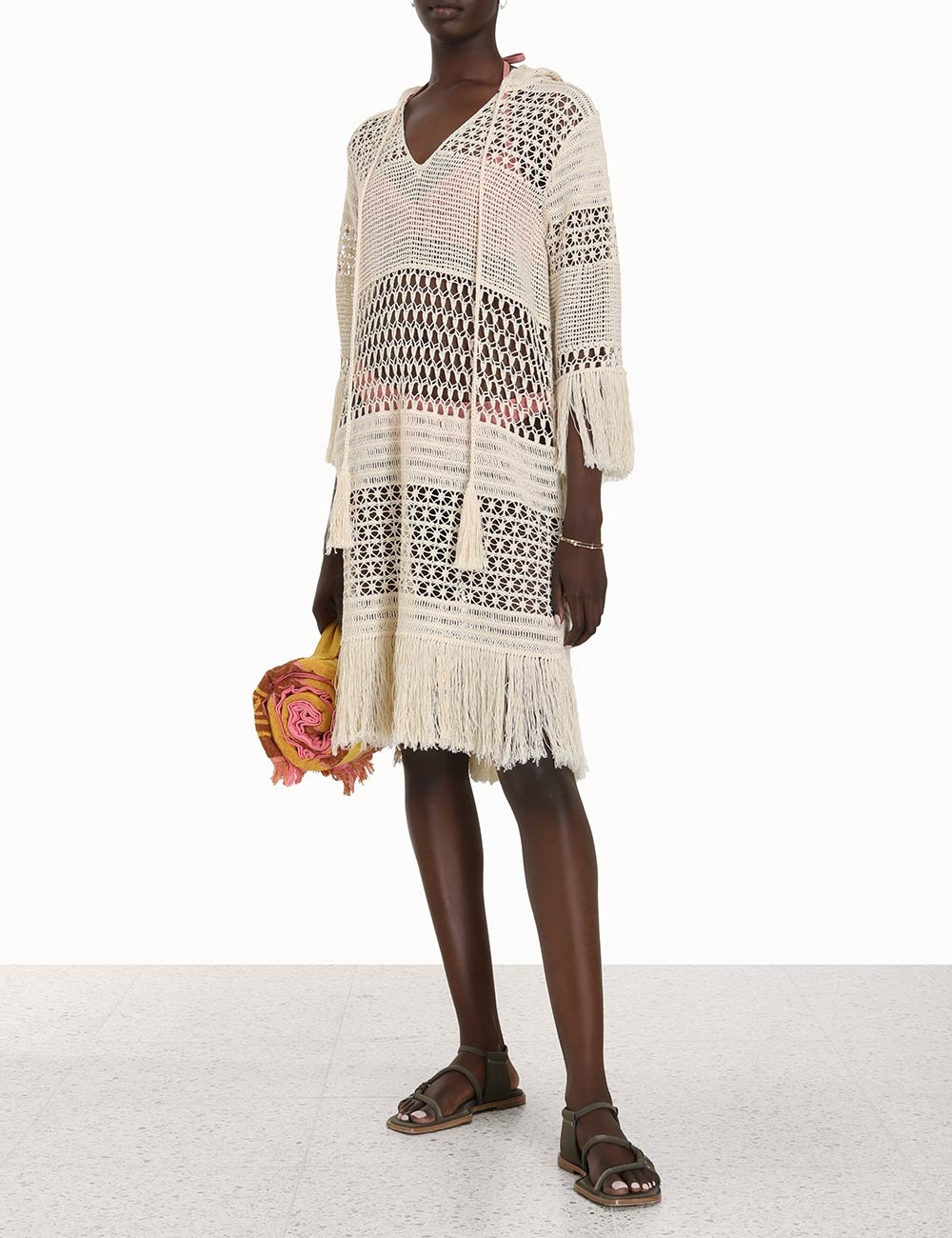 Laurel Knit Fringe Poncho