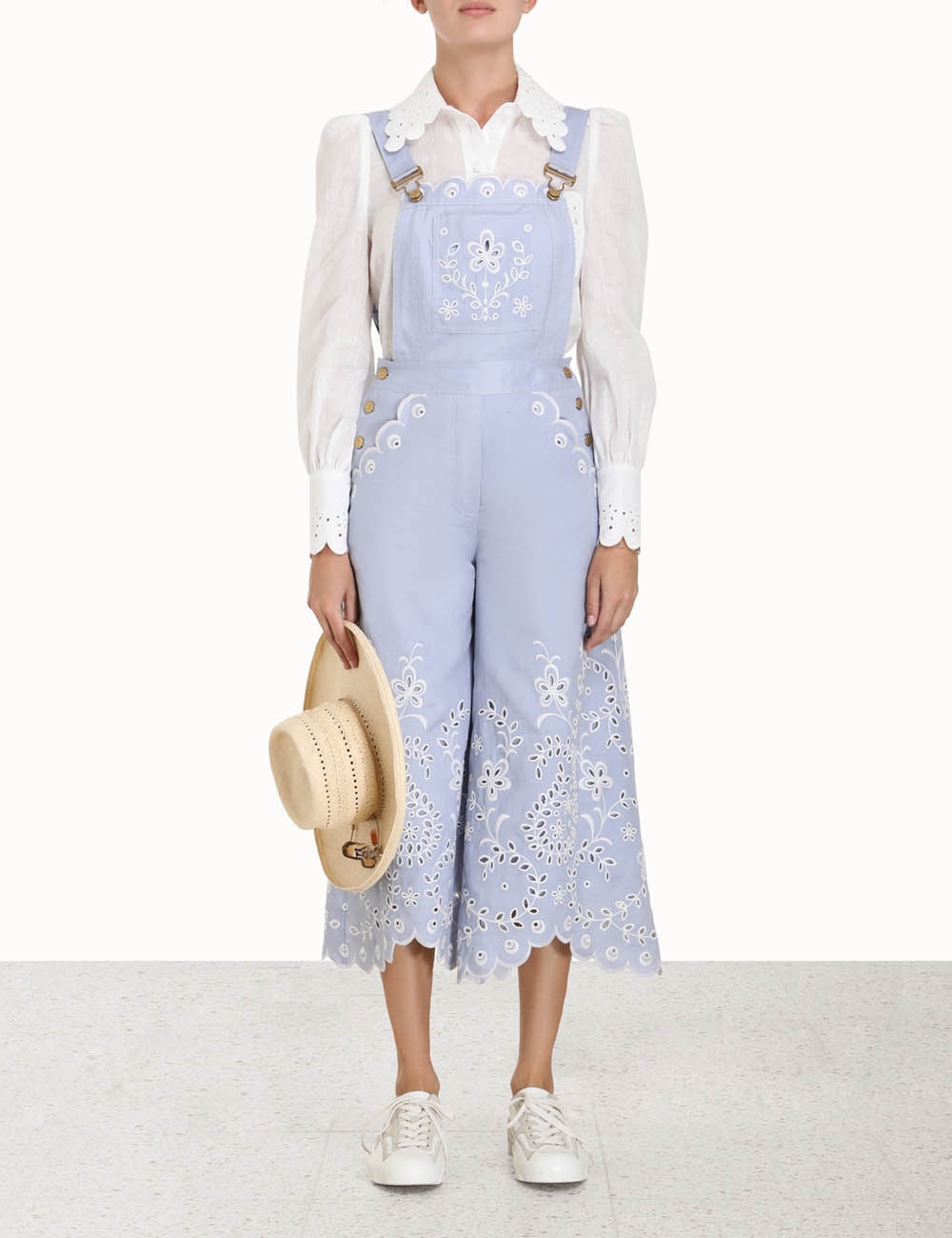 Clover Embroidered Overall