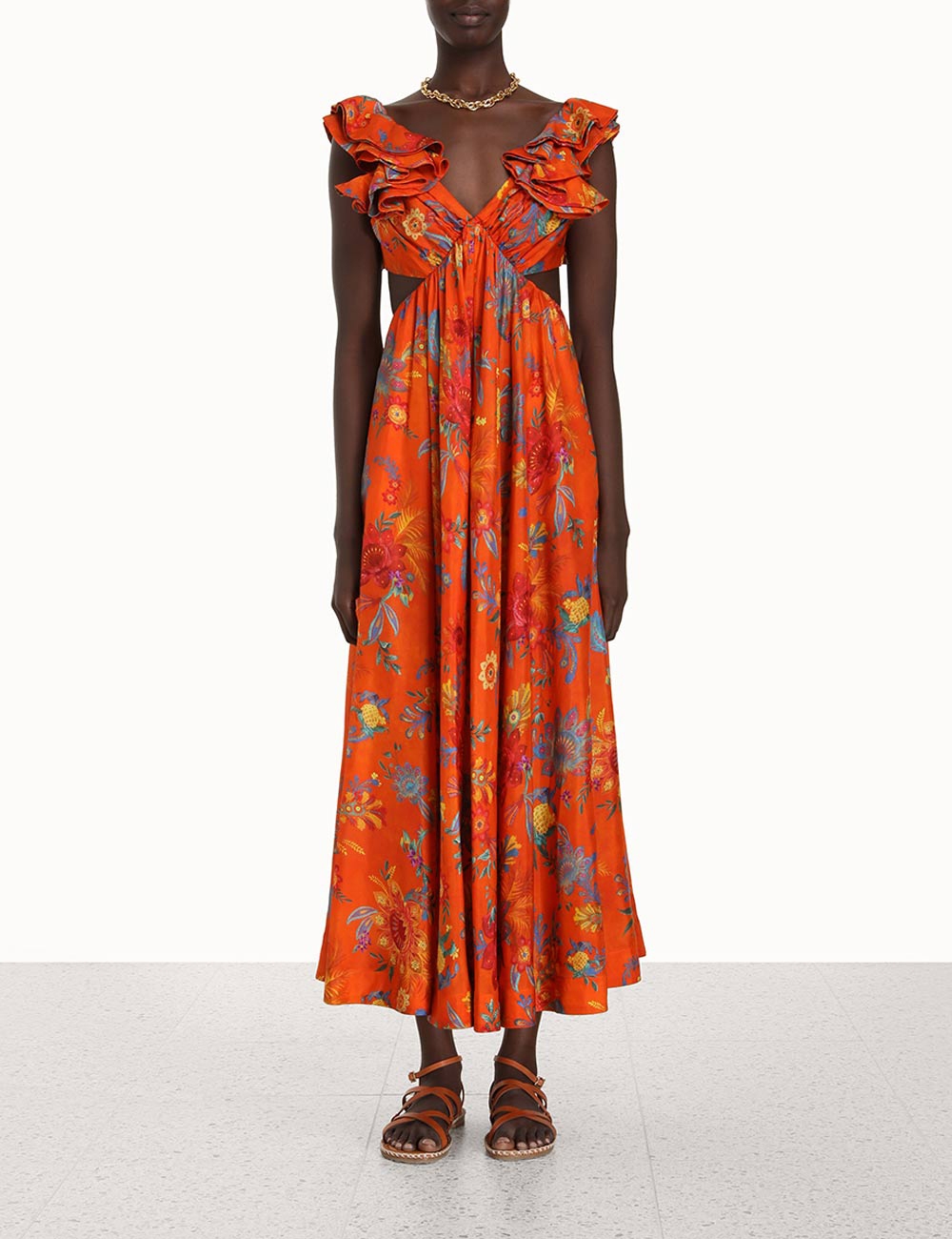 Ginger Frill Midi Dress