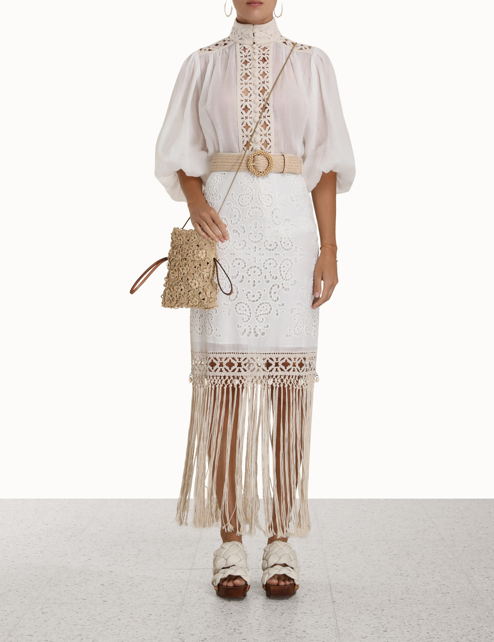 Vitali Lace Yoke Blouse