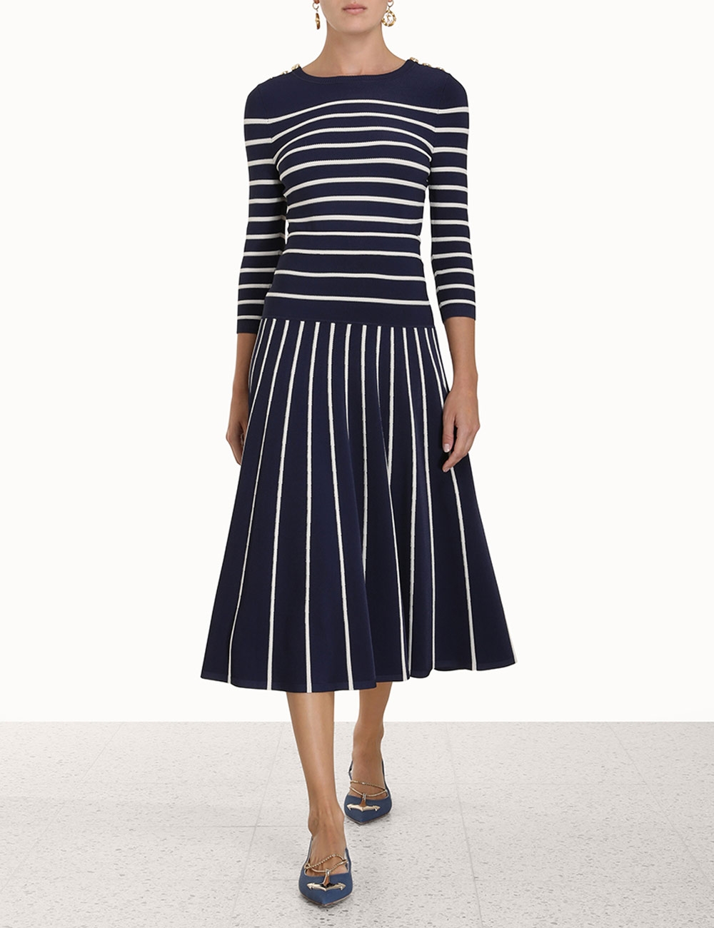 High Tide Button Shoulder Top
