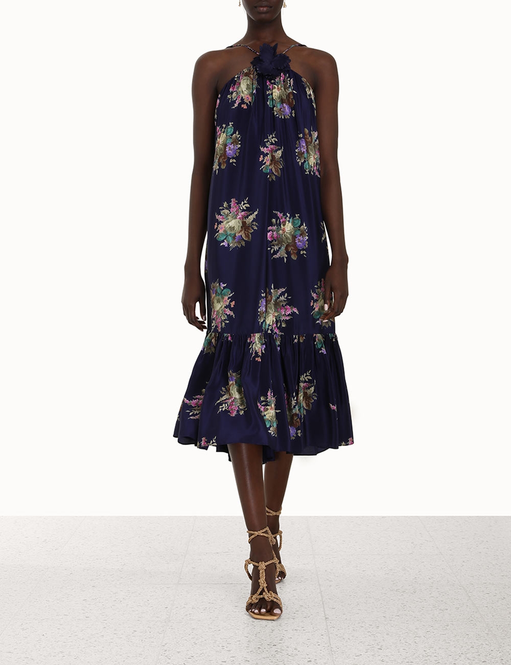 Halter Neck Midi Dress