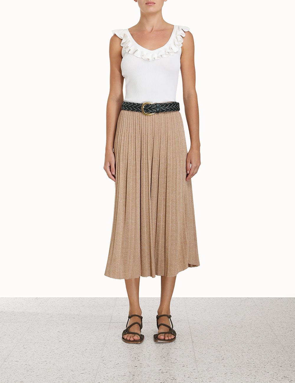 Clover Scoop Neck Frill Tank