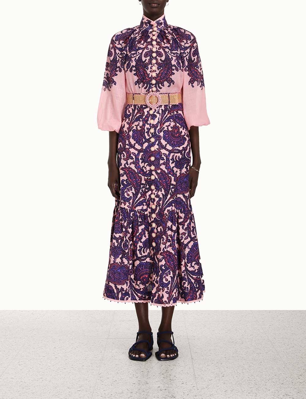 Tiggy Frill Hem Midi Skirt