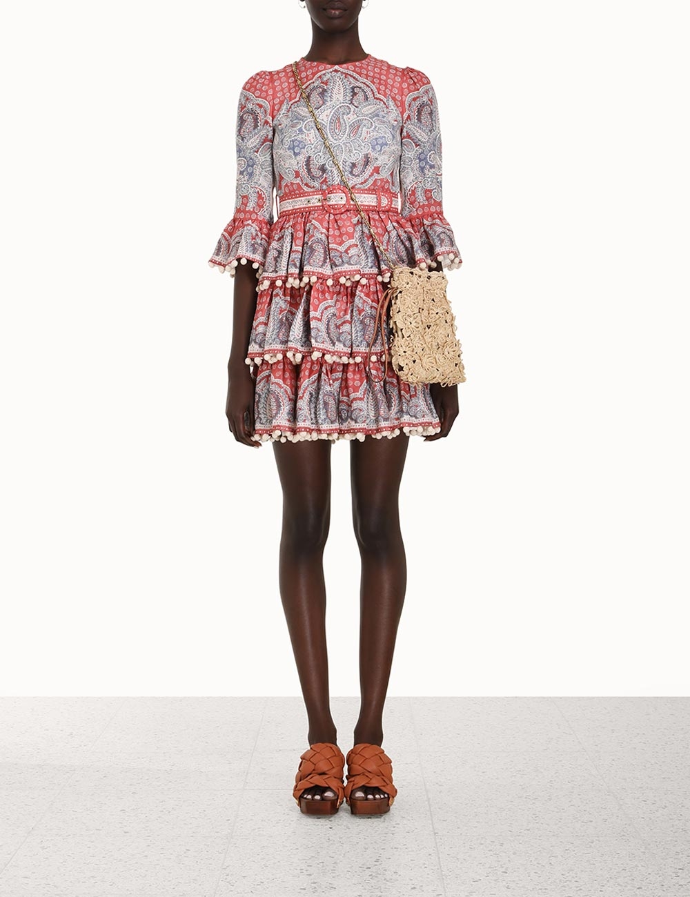Vitali Tiered Hem Mini Dress