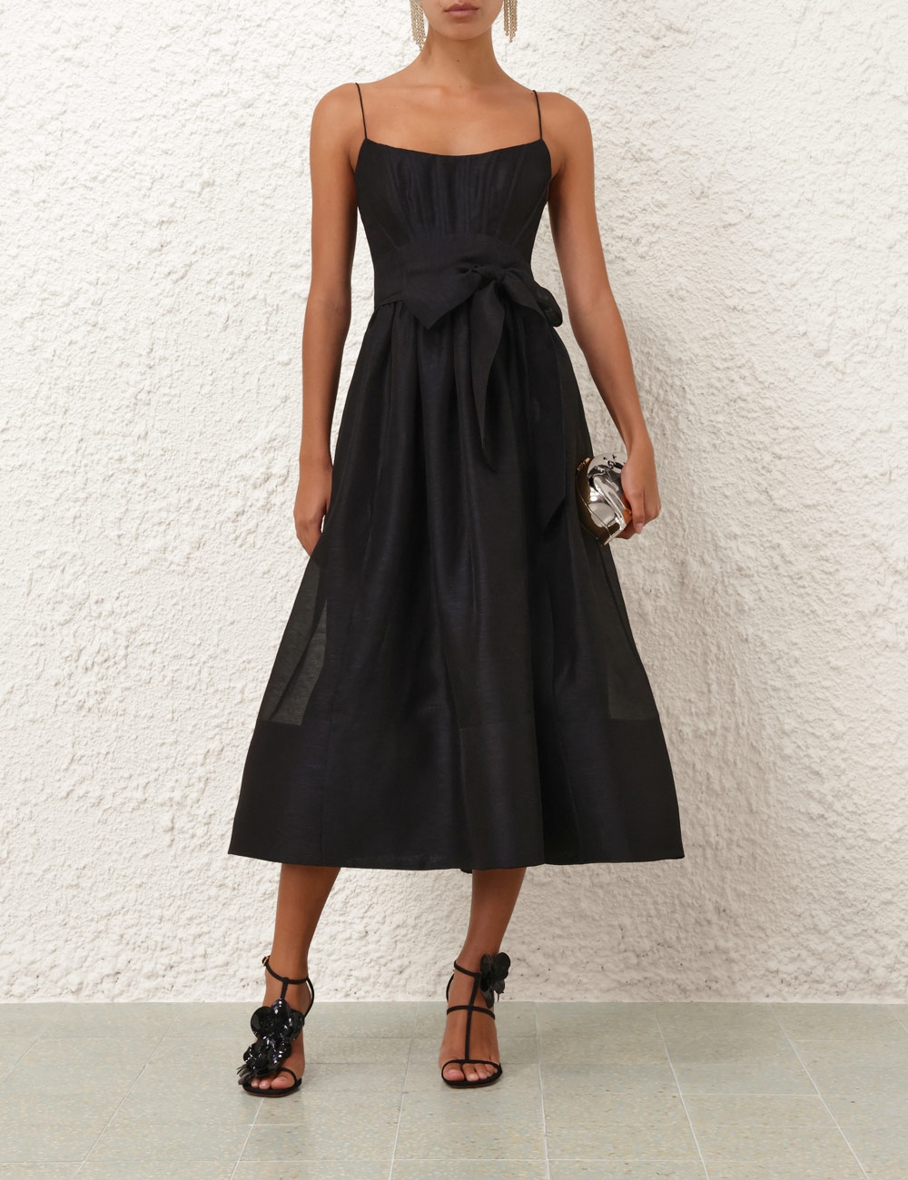 Balance Picnic Dress Black Hydrangea Online | Zimmermann