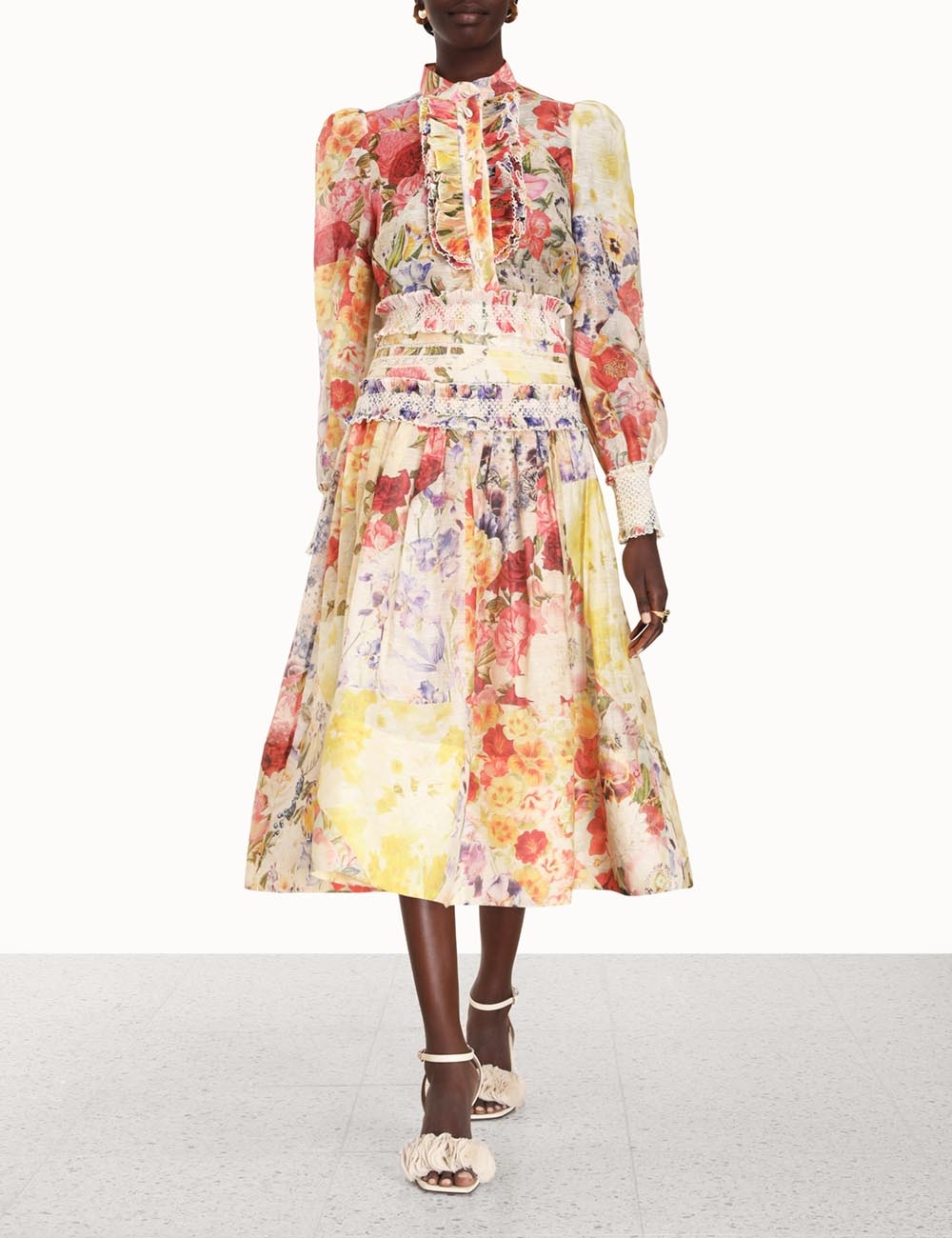 Wonderland Smocked Midi Skirt