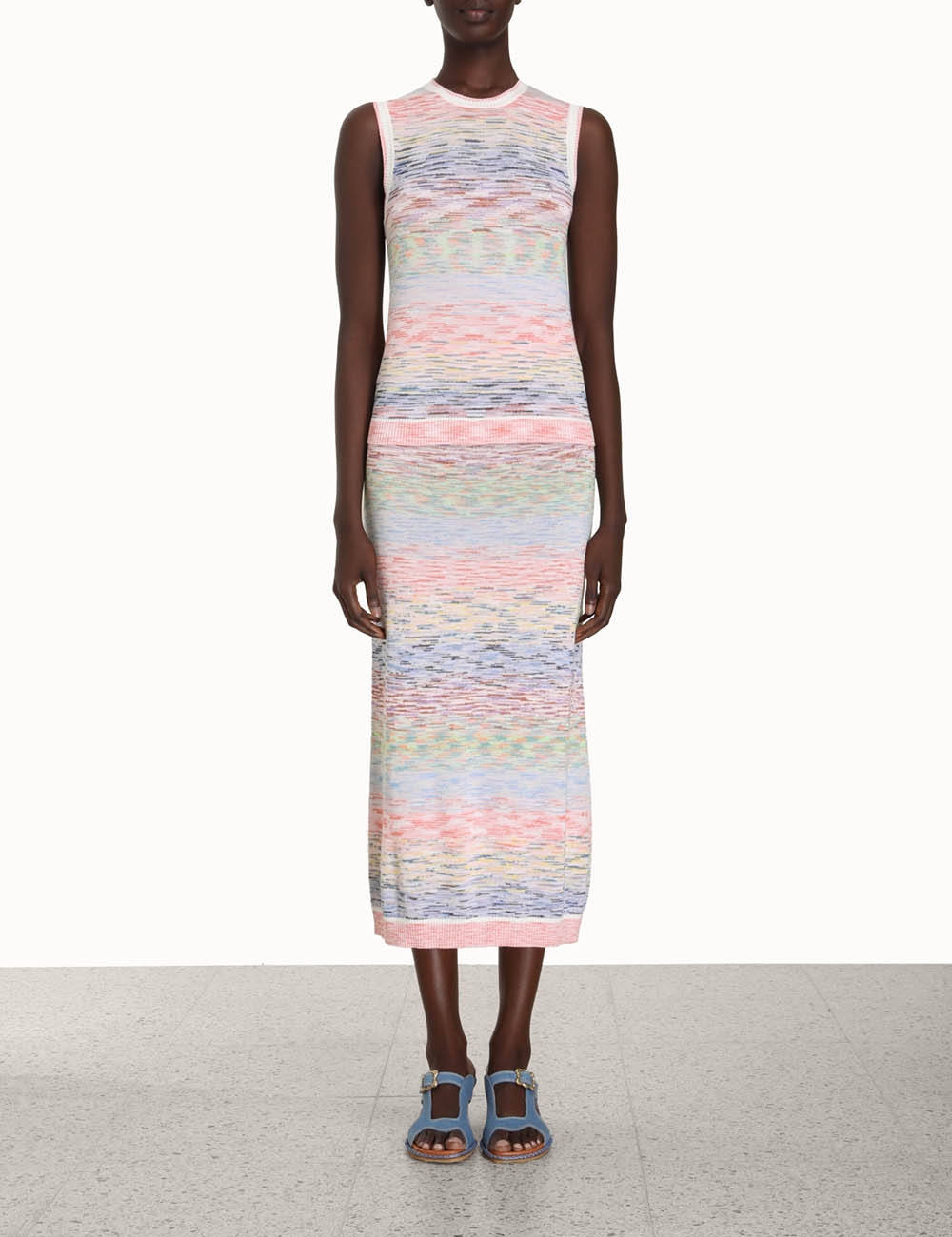 Raie Marl Midi Skirt