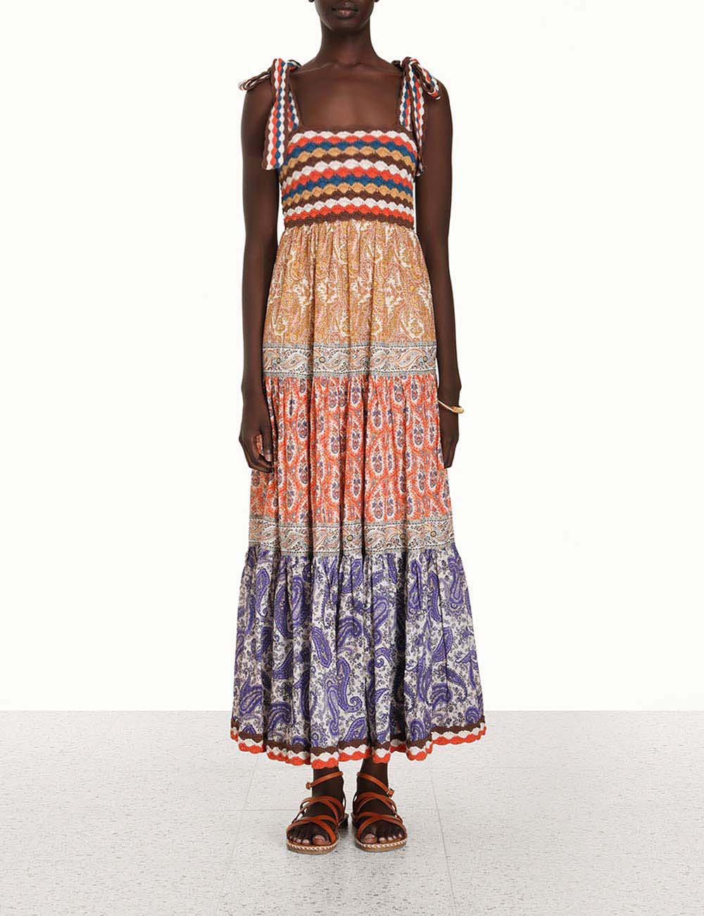 Devi Crochet Spliced Dress