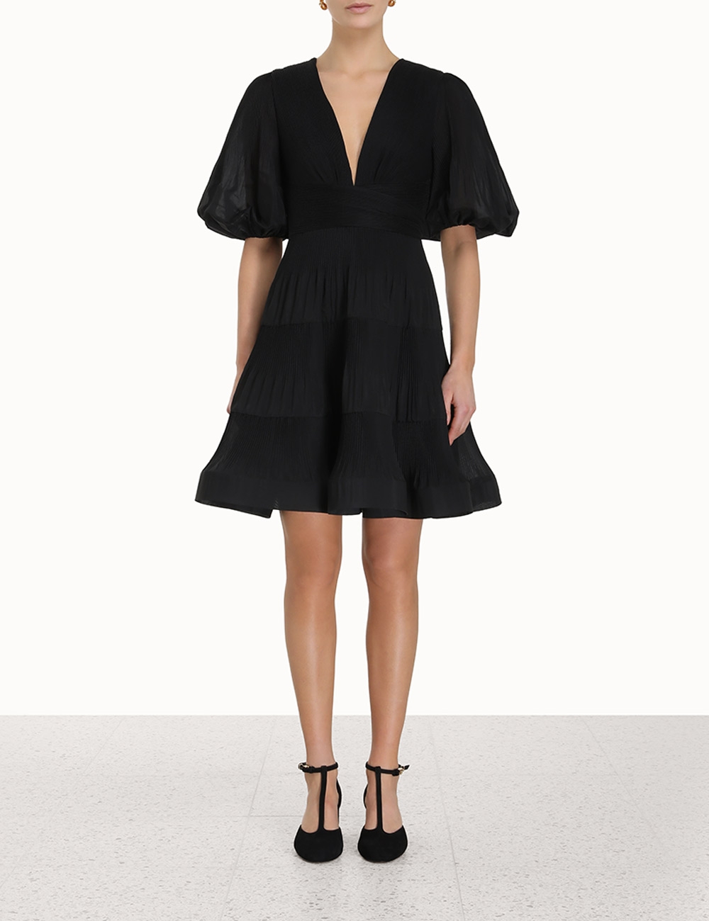 Pleated Mini Dress