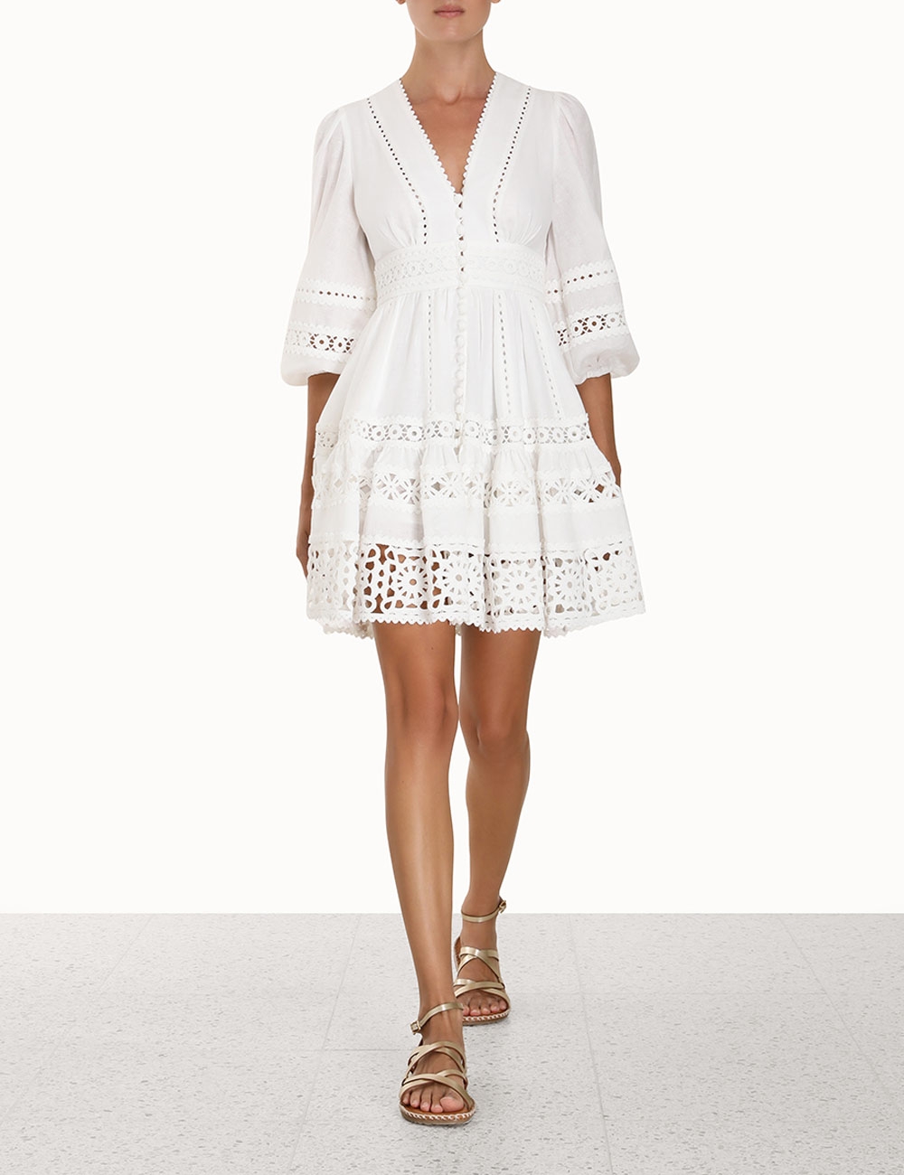 Devi Spliced Billow Mini Dress
