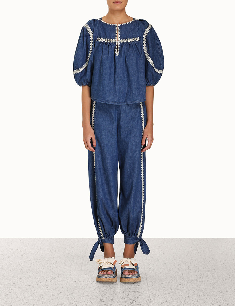 Chintz Denim Harem Pant