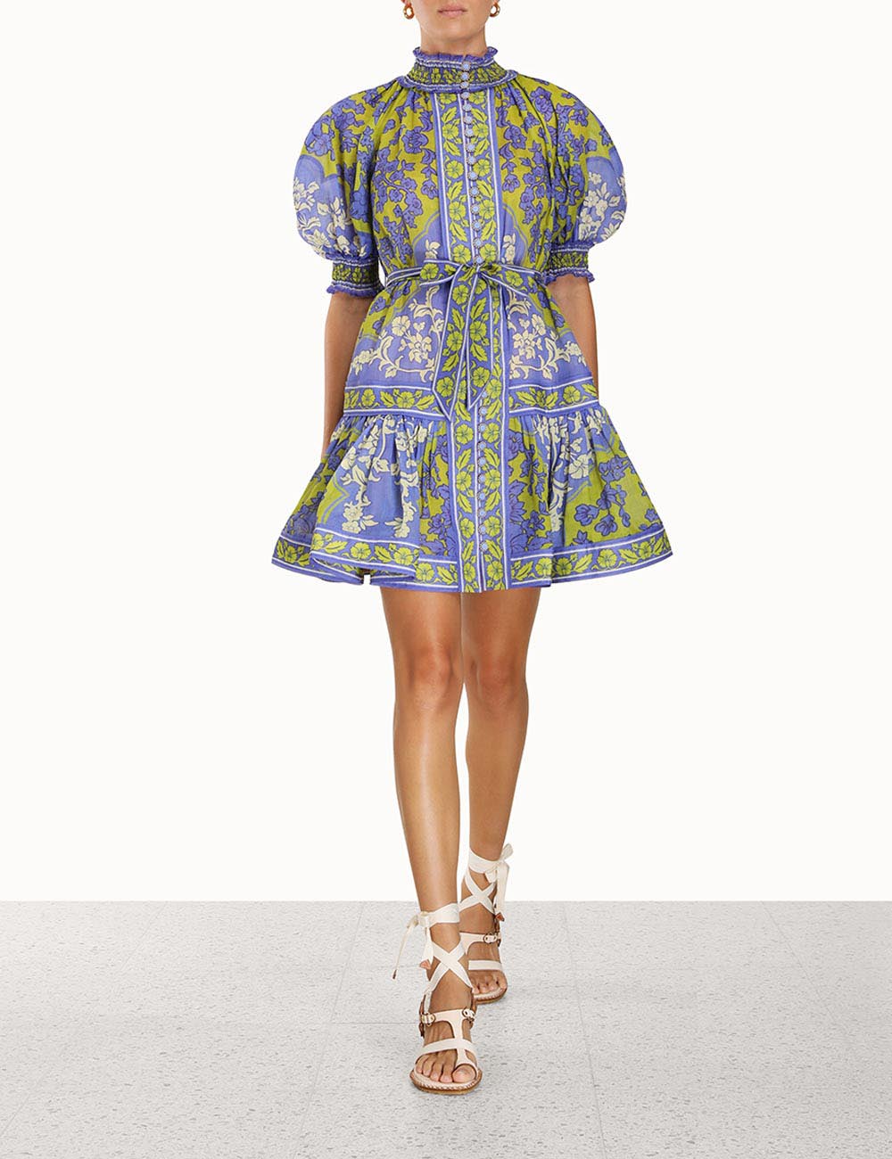 Raie Lantern Mini Dress