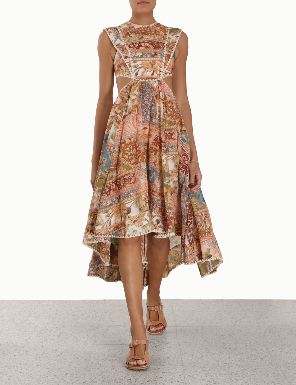 Chintz Asymmetric Dress