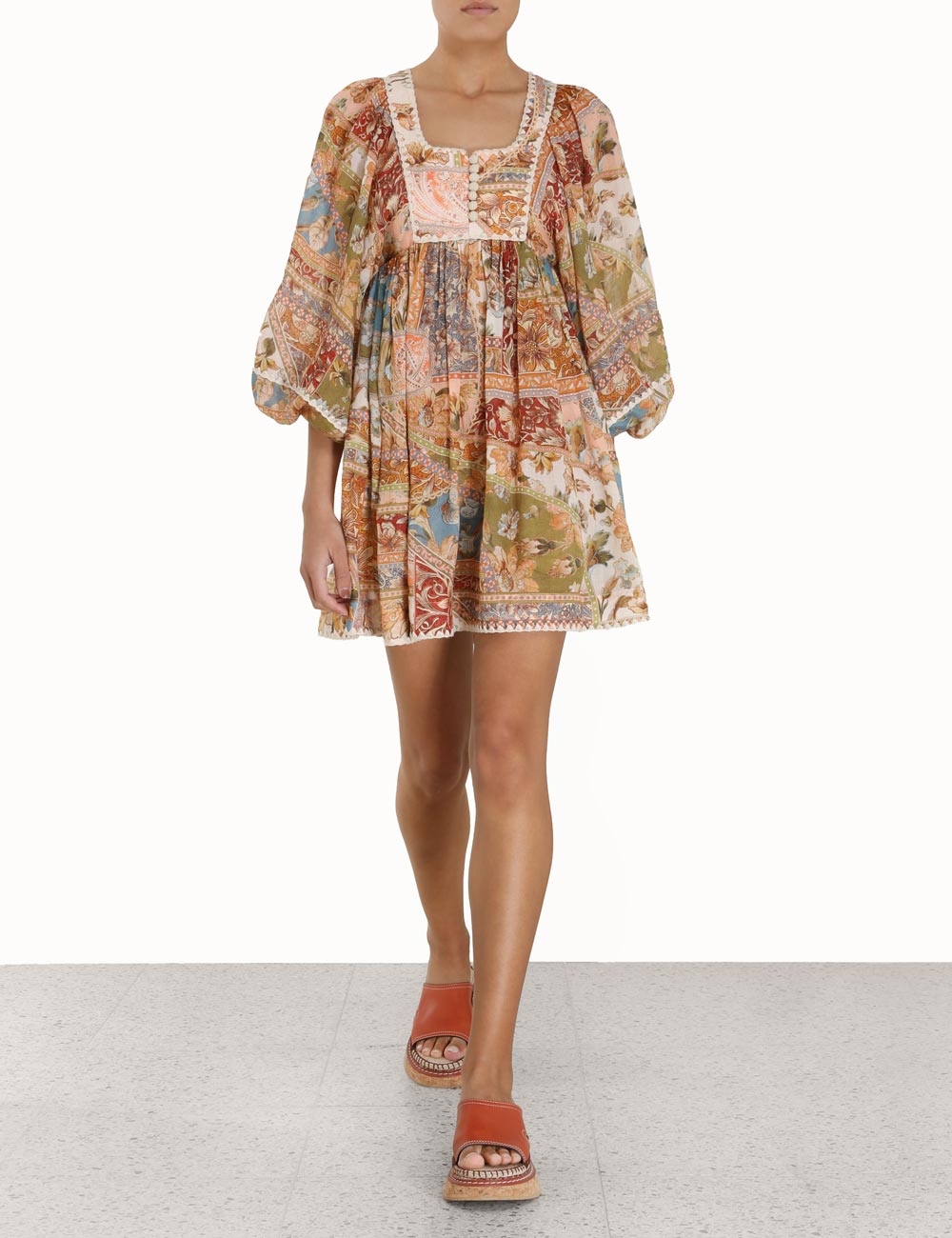 Chintz Billow Mini Dress