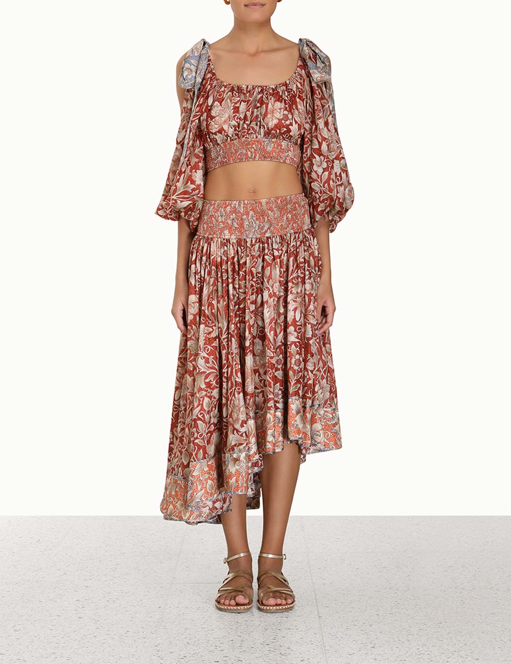 Chintz Asymmetrical Skirt