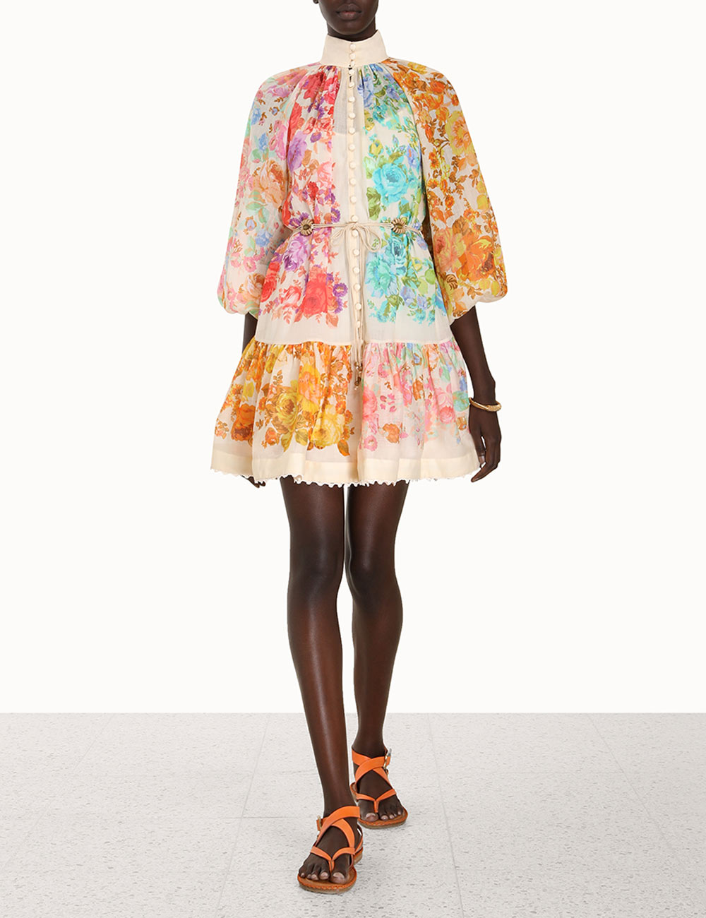 Raie Lantern Mini Dress