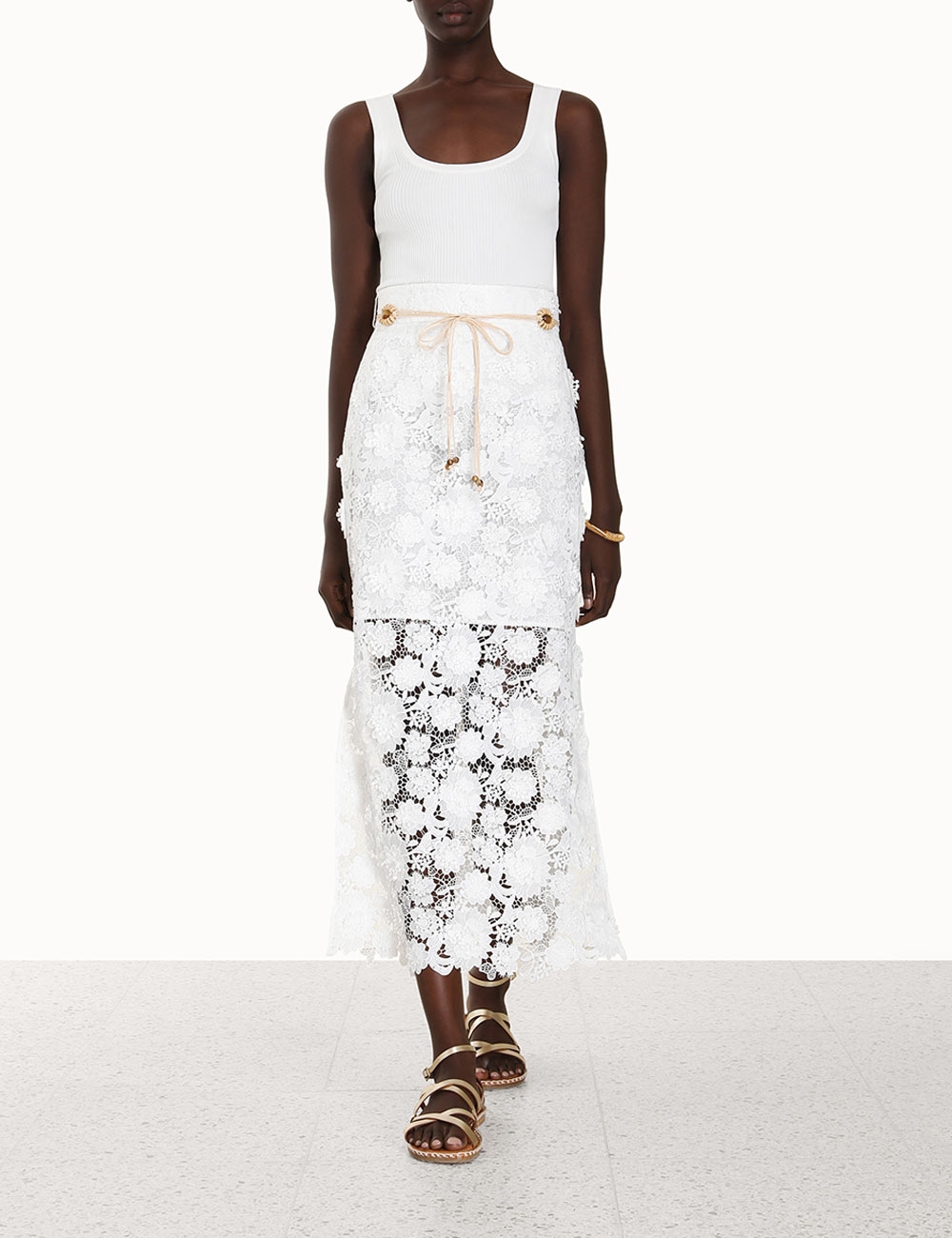 Raie Lace Flower Skirt