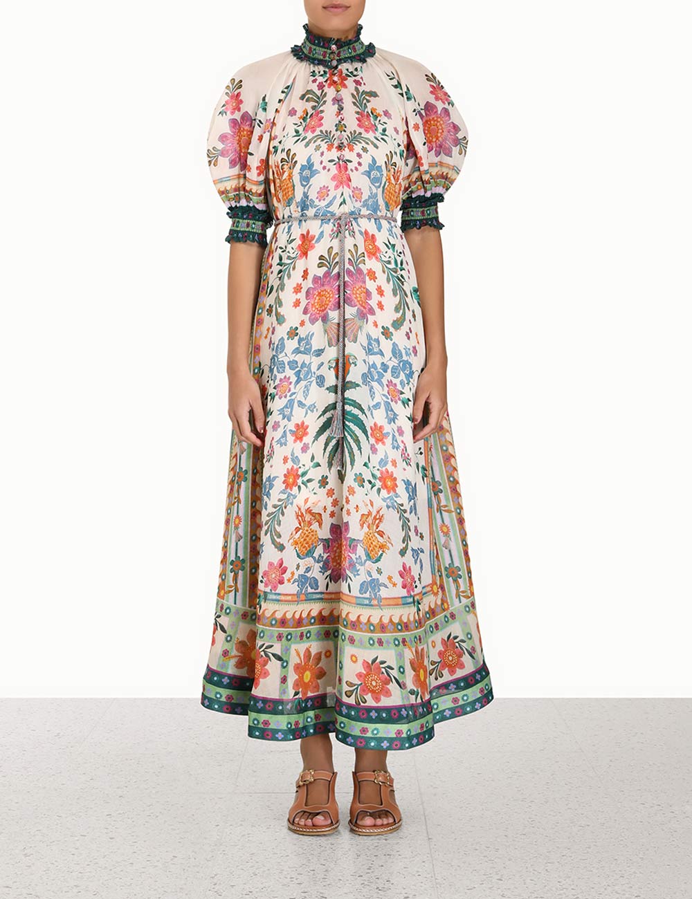 Ginger Swing Maxi Dress Cream Online | Zimmermann
