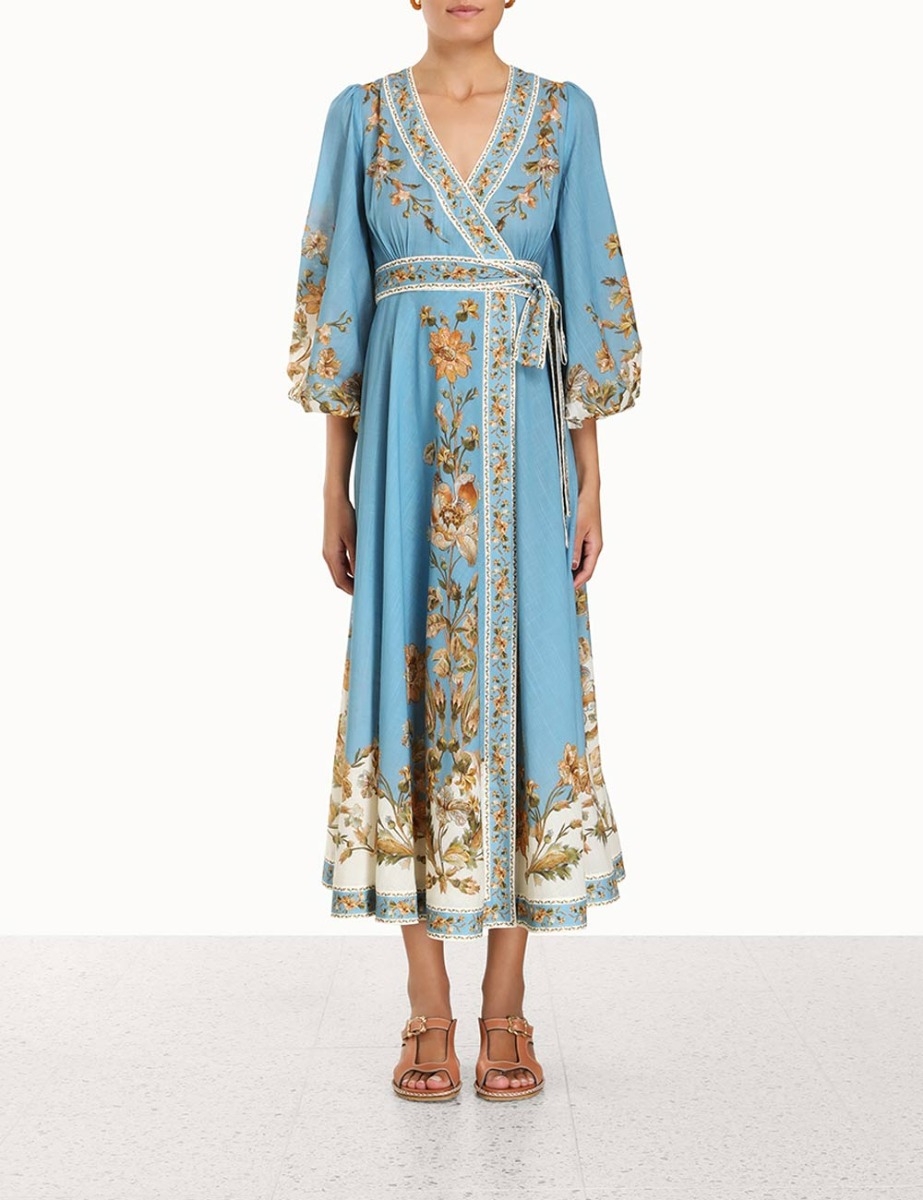Chintz Wrap Midi Dress