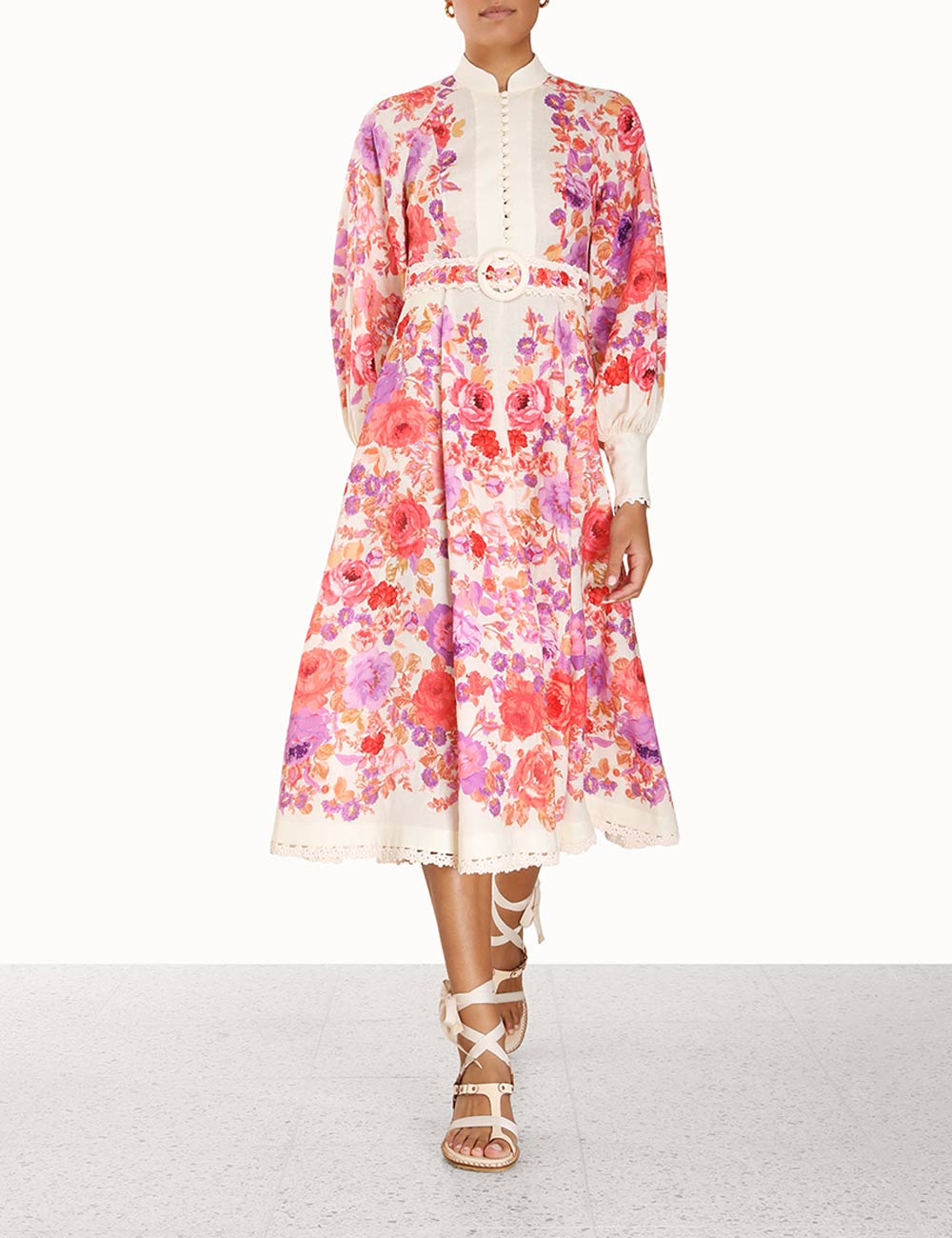 Raie Billow Sleeve Midi Dress