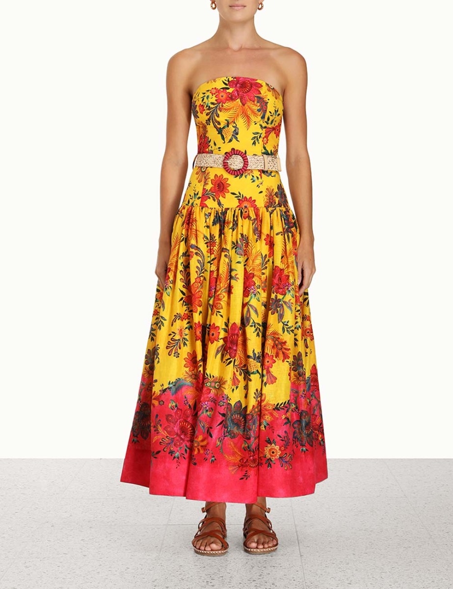 Ginger Strapless Midi Dress