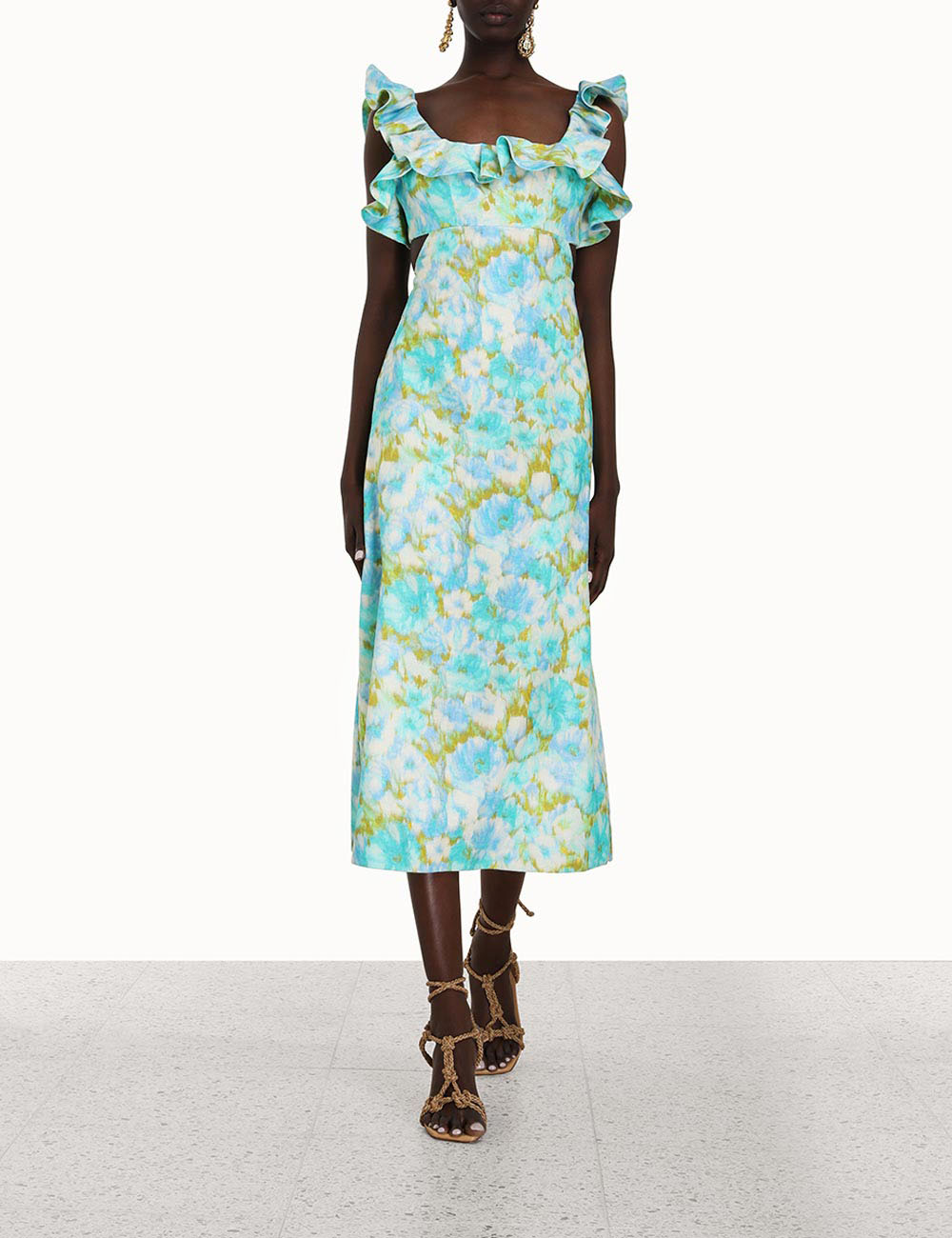 High Tide Frilled Midi