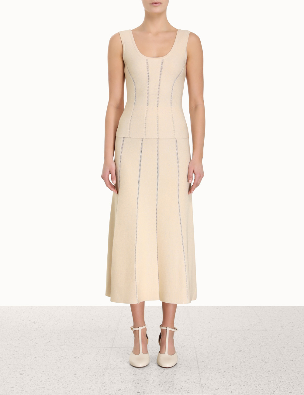 Luminosity Knit Panelled Tank