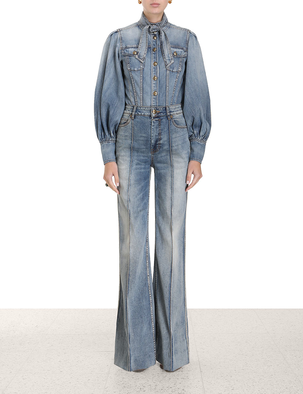 Luminosity Denim Corset Shirt