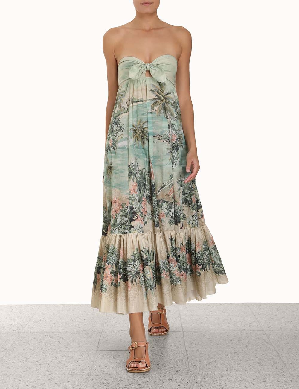 Vacay Strapless Tie Dress