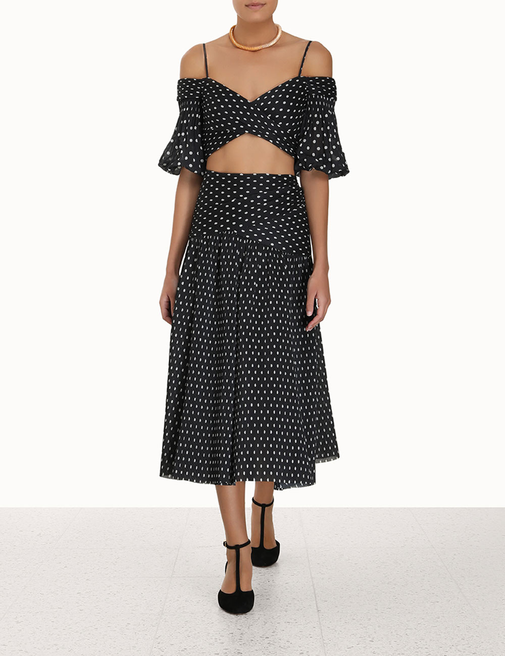 Pleated Midi Skirt