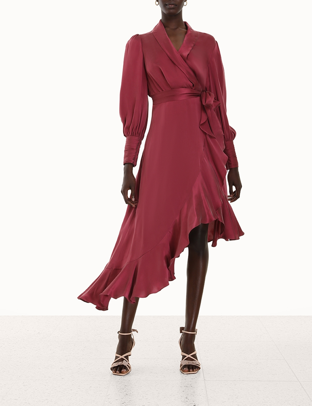 Silk Wrap Midi Dress Pinot Online ...